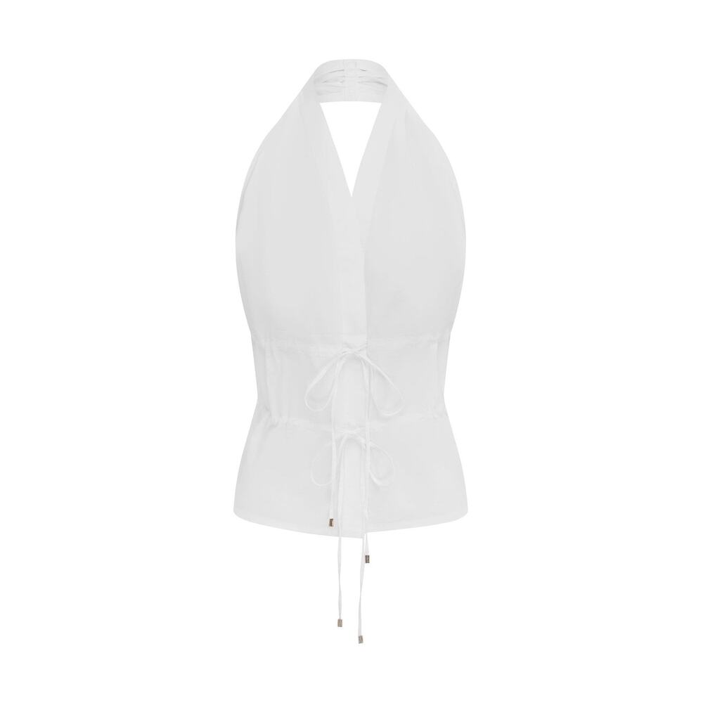 With Jean Lindos Halter-Neck Top - M/L